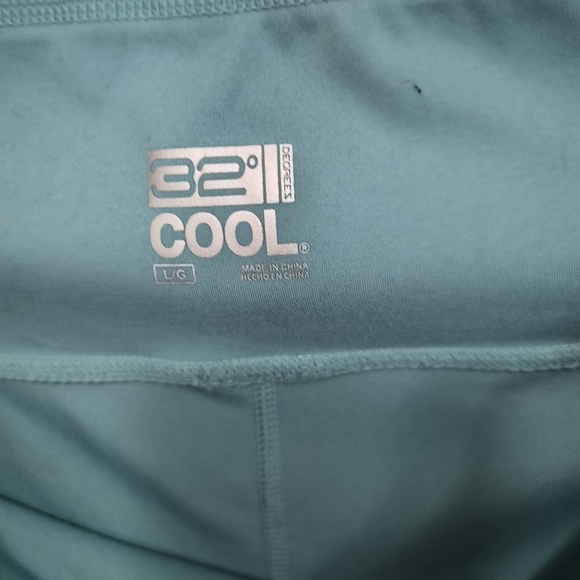 EUC 32 Degrees Cool Teal & Aqua Colorblock Leggings – Size Large - Picture 3 of 5